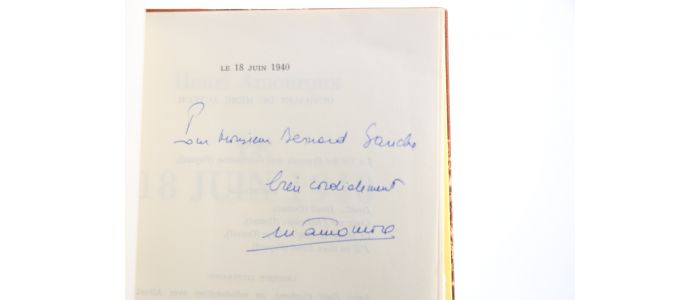 AMOUROUX : Le 18 Juin 1940 - Libro autografato, Prima edizione - Edition-Originale.com