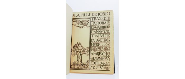 ANNUNZIO : La fille de Jorio - First edition - Edition-Originale.com
