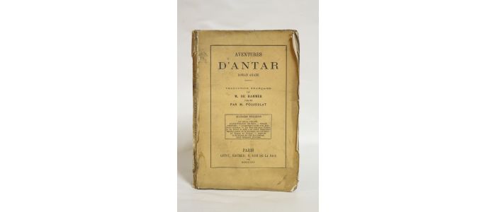 ANONYME : Aventures d'Antar, roman arabe - Edition Originale - Edition-Originale.com