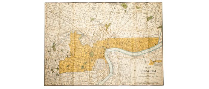 ANONYME : Map of Shanghai - Carte dépliante en couleurs  - Prima edizione - Edition-Originale.com