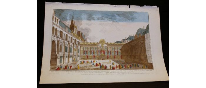 Vue d'optique - Galerie élevée dans la place de Grêve à l'occasion de la naissance de Msgr le Dauphin - Edition Originale - Edition-Originale.com