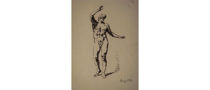 Académie d'homme 6 - Encre sur papier - Autographe, Edition Originale - Edition-Originale.com