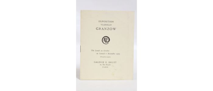 APOLLINAIRE : Exposition Vladislav Granzow - First edition - Edition-Originale.com