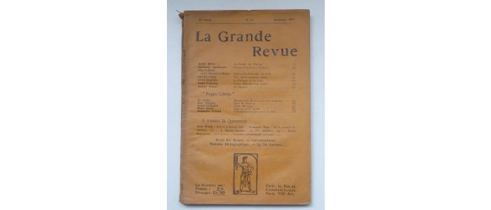 APOLLINAIRE : La Grande Revue N°11 de la vingt-et-unième année - Prima edizione - Edition-Originale.com