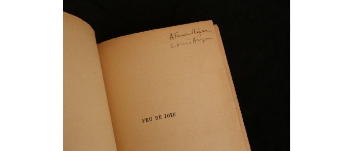 ARAGON : Feu de joie - Autographe, Edition Originale - Edition-Originale.com