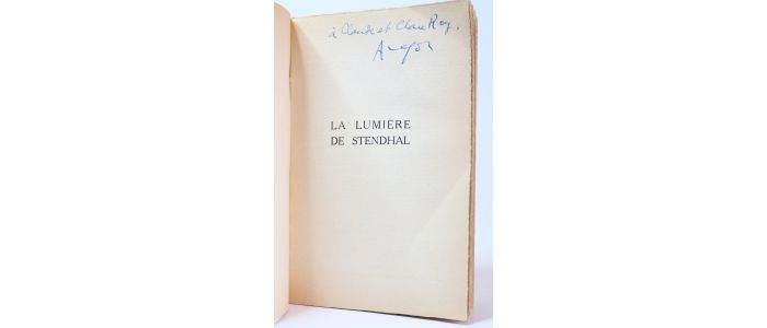 ARAGON : La lumière de Stendhal - Signiert, Erste Ausgabe - Edition-Originale.com