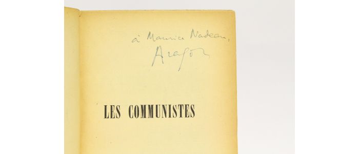 ARAGON : Les communistes (Septembre-Novembre 1939) - Signiert, Erste Ausgabe - Edition-Originale.com