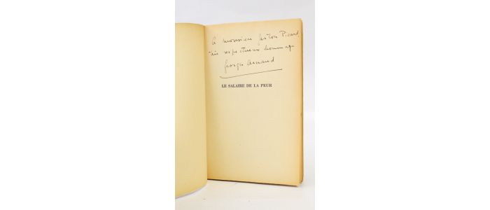 ARNAUD : Le salaire de la peur - Autographe, Edition Originale - Edition-Originale.com