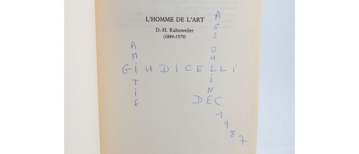 ASSOULINE : L'homme de l'Art. D.H. Kahnweiler 1884-1979 - Libro autografato, Prima edizione - Edition-Originale.com