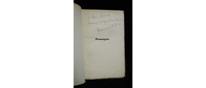 ASTIER : Passages - Autographe, Edition Originale - Edition-Originale.com