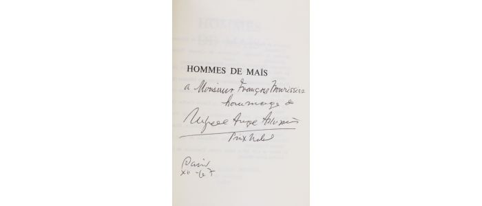 ASTURIAS : Hommes de maïs - Autographe - Edition-Originale.com