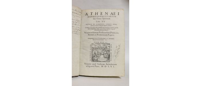 最安値格安『ATHENAEI: DIPNOSOPHISTARUM SIUE COENAE SAPIENTUM』1556年ヴェネツィア刊（初版本）アテナイオス『食卓の賢人たち』ラテン語版 画集