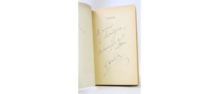 AUDIBERTI : Talent - Libro autografato, Prima edizione - Edition-Originale.com