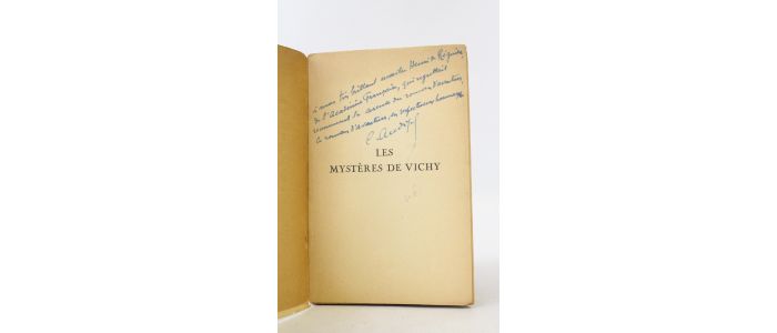 AUDIGIER : Les mystères de Vichy - Libro autografato, Prima edizione - Edition-Originale.com