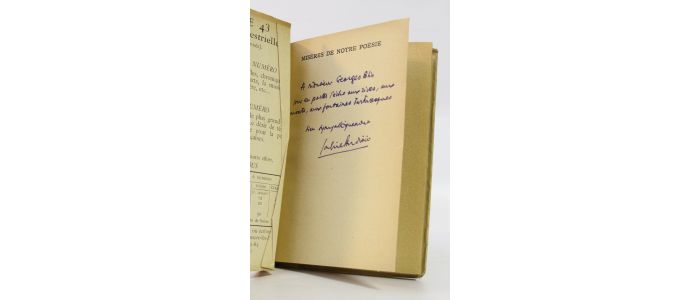 AUDISIO : Misères de notre poésie - Signed book, First edition - Edition-Originale.com