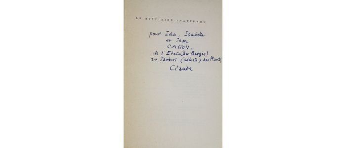 AVELINE : Le bestiaire inattendu - Autographe, Edition Originale - Edition-Originale.com