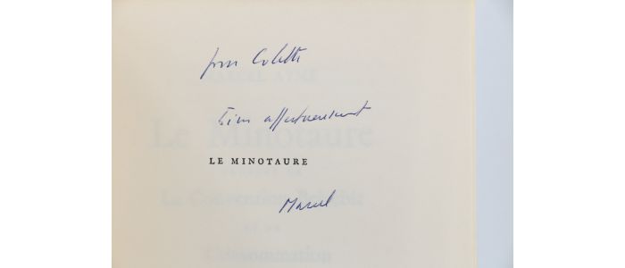 AYME : Le Minotaure précédé de La Convention Belzébir et de Consommation - Autographe, Edition Originale - Edition-Originale.com