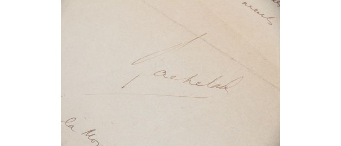 BACHELARD : Belle lettre autographe datée et signée adressée à Pierre Seghers à propos de son admiration pour la poésie et de la lecture récente de son recueil Le domaine public  : 