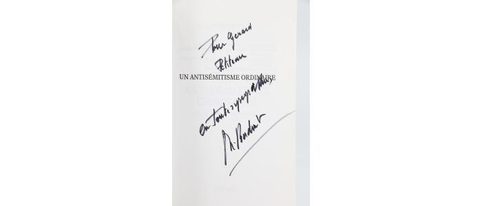 BADINTER : Un antisémitisme ordinaire, Vichy et les avocats juifs (1940-1944) - Signiert, Erste Ausgabe - Edition-Originale.com