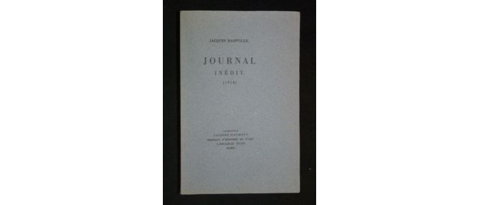 BAINVILLE : Journal inédit (1914) - Edition Originale - Edition-Originale.com