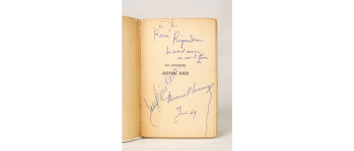 BAKER : Les mémoires de Joséphine Baker recueillis et adaptés par Marcel Sauvage - Signed book, First edition - Edition-Originale.com