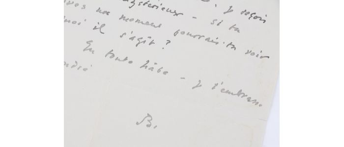 BALTHUS : Lettre autographe signée adressée à Henriette Gomès - Libro autografato, Prima edizione - Edition-Originale.com