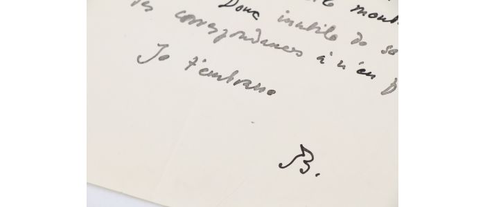 BALTHUS : Lettre autographe signée adressée à Henriette Gomès - Signiert, Erste Ausgabe - Edition-Originale.com