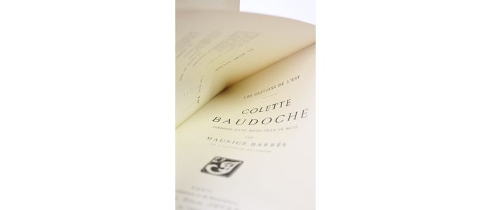 BARRES : Colette Baudoche. Histoire d'une jeune fille de Metz - Edition Originale - Edition-Originale.com