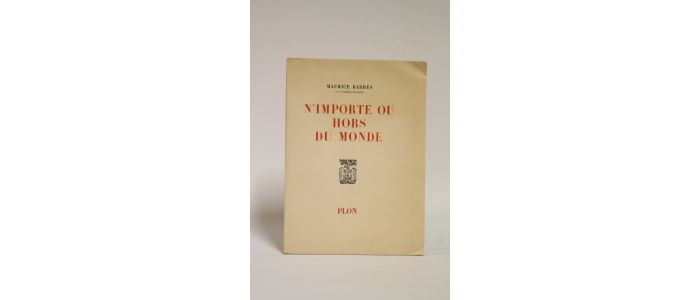 BARRES : N'importe où hors du monde - Erste Ausgabe - Edition-Originale.com