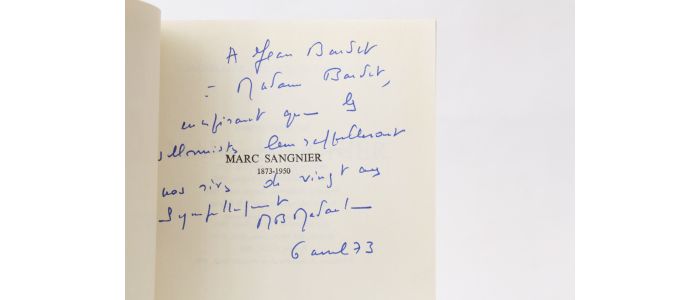 BARTHELEMY-MADAULE : Marc Sangnier  1873-1950 - Autographe, Edition Originale - Edition-Originale.com