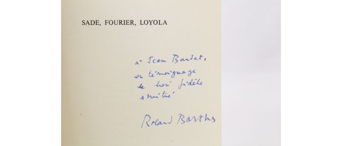 BARTHES : Sade Fourier Loyola - Signiert, Erste Ausgabe - Edition-Originale.com