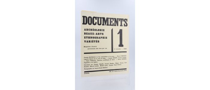 BATAILLE : Documents N°1 de la deuxième année - Prima edizione - Edition-Originale.com