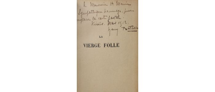 BATAILLE : La vierge folle - Autographe, Edition Originale - Edition-Originale.com