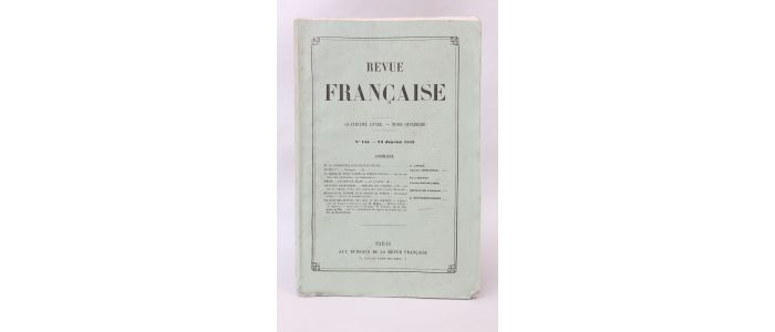 BAUDELAIRE : Poésie : Le goût du néant. - Le possédé - In Revue française N°144 de la quatrième année. - First edition - Edition-Originale.com