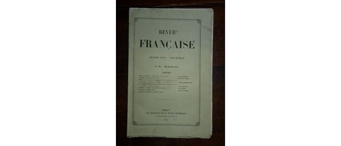 BAUDELAIRE : Poésies : La beauté. - Le flambeau vivant. - Harmonie du soir. - Le flacon. - La géante. - Le poison. - Tout entière - In Revue française N°81 de la troisième année - Edition Originale - Edition-Originale.com