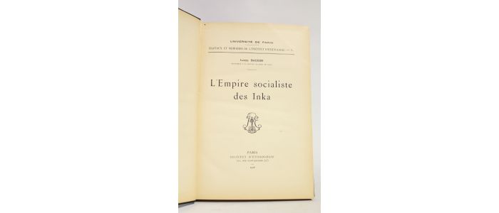 BAUDIN : L'Empire socialiste des Inka - Edition Originale - Edition-Originale.com