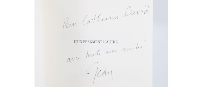 BAUDRILLARD : D'un fragment l'autre - Entretiens avec François L'Yvonnet - Autographe, Edition Originale - Edition-Originale.com