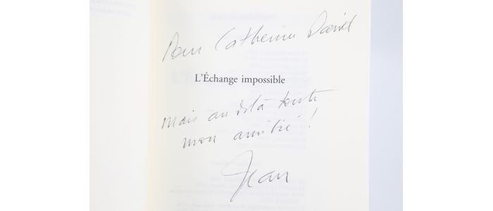 BAUDRILLARD : L'échange impossible - Libro autografato, Prima edizione - Edition-Originale.com