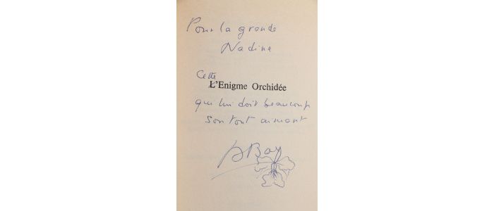 BAY : L'énigme orchidée - Signed book, First edition - Edition-Originale.com