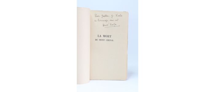 BAZIN : La mort du petit cheval - Autographe - Edition-Originale.com