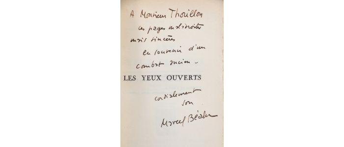 BEALU : Les yeux ouverts - Signiert, Erste Ausgabe - Edition-Originale.com