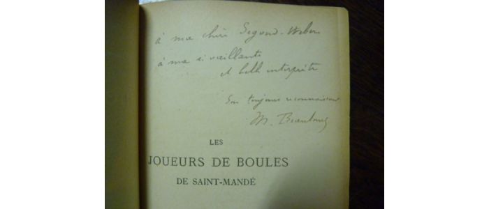 BEAUBOURG : Les joueurs de boules de Saint-Mandé - Autographe, Edition Originale - Edition-Originale.com