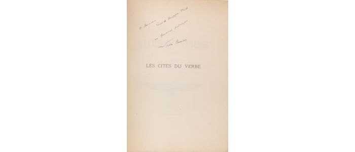 BEAUDUIN : Les cités du verbe - Libro autografato, Prima edizione - Edition-Originale.com