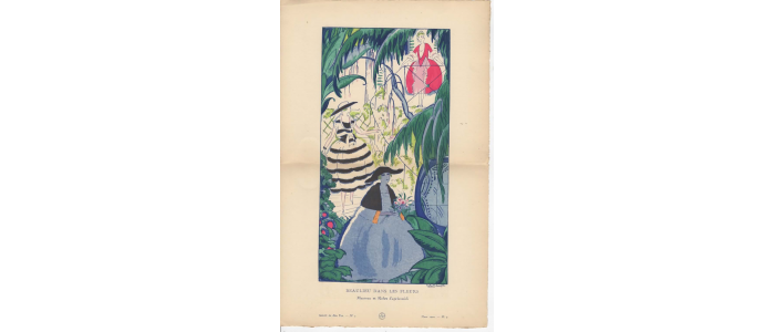 Beaulieu dans les fleurs. Manteau et robes d'après-midi (pl.9, La Gazette du Bon ton, 1920 n°2) - Prima edizione - Edition-Originale.com