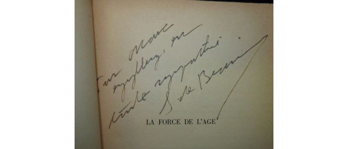 BEAUVOIR : La force de l'âge - Libro autografato, Prima edizione - Edition-Originale.com