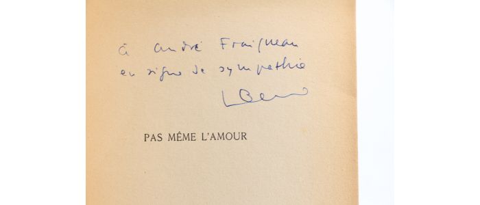 BECKER : Pas même l'Amour - Signed book, First edition - Edition-Originale.com