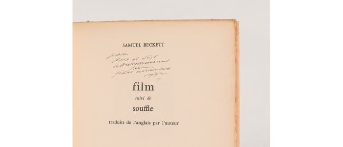 BECKETT : Film suivi de Souffle - Signiert, Erste Ausgabe - Edition-Originale.com