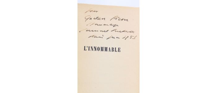 BECKETT : L'innommable - Autographe, Edition Originale - Edition-Originale.com