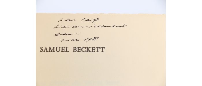 BECKETT : Mal vu mal dit - Signed book, First edition - Edition-Originale.com
