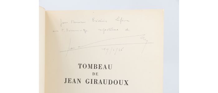 BEER : Tombeau de Jean Giraudoux - Autographe, Edition Originale - Edition-Originale.com